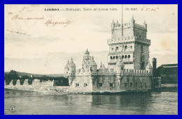 Delcampe - * PORTUGAL - LISBOA - Torre De Belem Vista Do Mar - 394 - Edit. FAM - 1906 - Lisboa