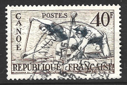 FRANCE. N°963 Oblitéré De 1953. Canoë. - Canoa