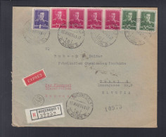 Rumänien Romania Expres Flugpost 1943 Bucuresti Nach Basel - Lettres 2ème Guerre Mondiale