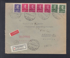 Rumänien Romania Expres Flugpost 1943 Bucuresti Nach Basel - 2. Weltkrieg (Briefe)
