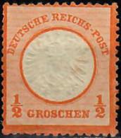 1872 Adler Mit Großem Brustschild 1/2 Gr Mi 18 / Sc 16 / YT 15 Ungebraucht OG / Neuf Sans Gomme / MNG [zro] - Unused Stamps