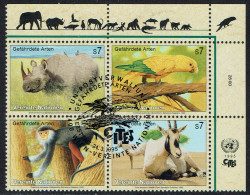 Vereinte Nationen Wien 1995, MiNr.: 180-183, 4er Block Mit FDC Gestempelt - Used Stamps