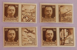 ITALIE PROPAGANDE DE GUERRE MI 305 P/1/4 NEUFS(*)MNG ANNEE 1942 - Propaganda Di Guerra