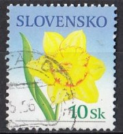 SLOVAKIA 530,used,falc Hinged,flowers - Oblitérés