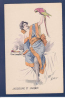 CPA Baer Gil Femme Woman Illustrateur Art Nouveau Non Circulé érotisme - Pesci E Crostacei