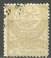 Turkey; 1890 Crescent Stamp 5 K. - Used Stamps