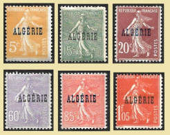ALGERIE 1924 - 6  Valeurs  Type Semeuse Entre YT 7 Et 30 - NEUFS* - Neufs