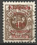 MEMEL Occupation Lituanienne N° 99 OBL - Used Stamps