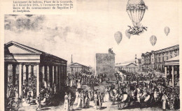 Napoléon - Lancement De Ballons - Place De La Concorde à L'occasion De La Fête Du Sacre - Carte Postale Animée - Historical Famous People