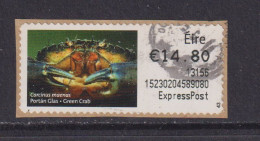 IRELAND  -  2012 Green Crab SOAR (Stamp On A Roll)  CDS  Used On Piece As Scan - Oblitérés