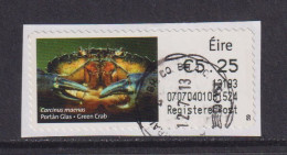 IRELAND  -  2012 Green Crab SOAR (Stamp On A Roll)  CDS  Used On Piece As Scan - Used Stamps