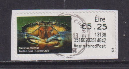 IRELAND  -  2012 Green Crab SOAR (Stamp On A Roll)  CDS  Used On Piece As Scan - Oblitérés