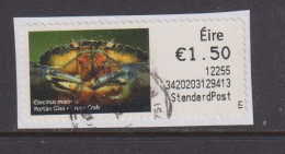 IRELAND  -  2012 Green Crab SOAR (Stamp On A Roll)  CDS  Used On Piece As Scan - Gebraucht