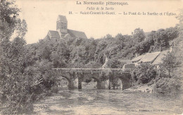 FRANCE - 61 - SAINT CENERI LE GEREI - Le Pont De La Sarthe Et L'Eglise - Edit E Roussel - Carte Postale Ancienne - Andere & Zonder Classificatie