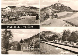 ältere Vier-Bild-Postkarte KAHLA / Thüringen (aus DDR-Zeiten) - Kahla