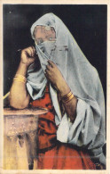 ALGERIE - Femme - Mauresque Voilée - Carte Postale Ancienne - Donne