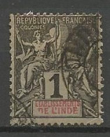 INDE N° 1 Variétée D Brisé OBL - Used Stamps