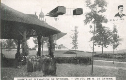 Belgique - Quinzaine D'aviation De Stockel - Un Vol De M. De Caters - Animé - Avion Ancien  -  Carte Postale Ancienne - Woluwe-St-Pierre - St-Pieters-Woluwe