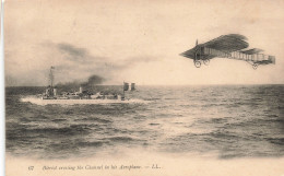 Aviateur - Blériot Crossing The Channel In This Aeroplane - L.L. -  Carte Postale Ancienne - Aviadores