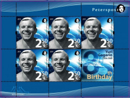 Finland 2019 Yuri Gagarin 85 Ann Peterspost Sheeet With Label Mint - Unused Stamps