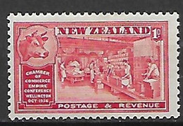 NUOVA ZELANDA  1936  CONGRESSO DELLE CAMERE DI COMMERCIO IMPERIALI UNIF. 263  MLH VF - Unused Stamps