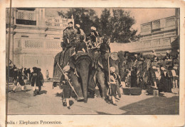 Inde - India - Elephants Procession - Animé - Buschmann - Red Starline -  Carte Postale Ancienne - Inde