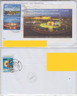 Myanmar 2014 Independence Day,really Posted FDC Sent To China On Issue Day - Myanmar (Birmanie 1948-...)