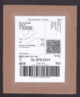 Belgium: Parcel Fragment (cut-out) To Netherlands, 2023, Self-printed Label Private Postal Service DPD, QR (pen Number) - Lettres & Documents