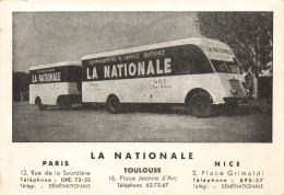 France - Paris - La Nationale - Déménagement A Longue Distance - Publicité -  Carte Postale Ancienne - Trasporto Pubblico Stradale