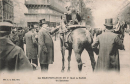 France - Paris - La Manifestation Du 1 Er Mai à Paris - Hélio E. - Cavalier - Animé -  Carte Postale Ancienne - Sonstige & Ohne Zuordnung