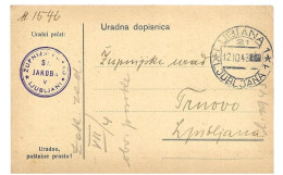 ITALY WWII 1943 Stationary With Stamp "Zupnijski Urad Sv.Jakoba V Ljubljani" , Lubiana (No 2217) - Lubiana