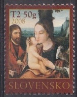 SLOVAKIA 592,used,falc Hinged,Christmas 2008 - Gebraucht