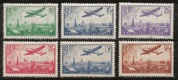 France 1934 N°Y.T. : AV 8 à 13 * - 1927-1959 Neufs