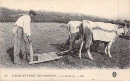 METIERS - Paysans - Scènes Et Types Des Pyrénées - Le Labourage - Carte Postale Ancienne - Paesani