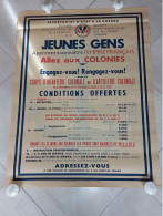 Affiche "JEUNES GENS, Allez Aux Colonies, Engagez-vous 1941"- 60x80 - TTB - Affiches