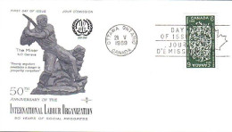 CAS71001 Canada 1969 FDC 50 Years ILO / First Day Cover - OIT