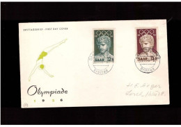 Saar - 1956 Fdc Olimpiadi - Summer 1956: Melbourne