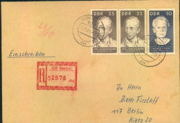 1967, Ortseinschreiben Mit Seltenem Numerator-R-Stempel "108 Berlin", Unterscheidungsbuchstabe "mc" Nach Berlin-Köpenick - Cartas & Documentos