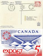 CAS31501 Canada 1967 Expo67 FDI Illustrated Postcard - First Day Issue - 1961-1970