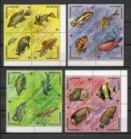 BURUNDI  N° 567 à 611   OBLITERES COTE 4.20€    POISSON ANIMAUX FAUNE - Used Stamps