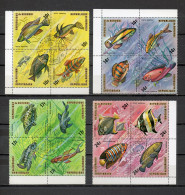 BURUNDI  PA N° 330 à 353   OBLITERES COTE 7.60€    POISSON ANIMAUX FAUNE - Luftpost