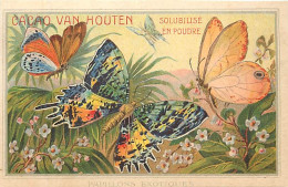 Thèmes Div.-ref-PP823-publicité Chromo Chocolat Cacao Van Houten -papillon -papillons Exotiques - - Van Houten