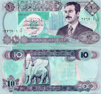 Saddam Iraq 10 Dinar P81 - 1992 UNC Banknote Money - Consecutive Notes - Iraq