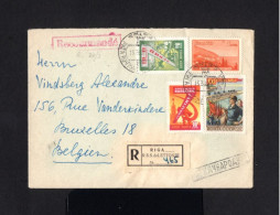 K140-RUSSIA-REGISTERED COVER RIGA To BRUSSELS (belgium).1960.RUSSLAND.SOBRE Certificado.ENVELOPPE Recommandé - Covers & Documents