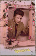 FANTAISIE - Homme - Portrait - Fleurs - Costume - Bonne Année - Carte Postale Ancienne - Mannen