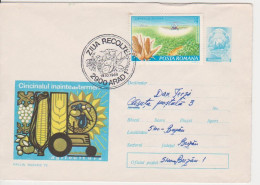 AGRICULTURE TRACTOR CEREALS, CORN, GRAPES  POSTAL STATIONERY 1985 - Agriculture
