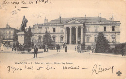 FRANCE - 87 - LIMOGES - Palais De Justiceet Statue Gay Lussac - Carte Postale Animée - Limoges