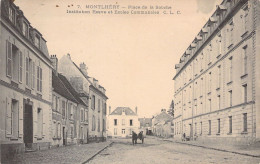 FRANCE - 91 - MONTLHERY - Place De La Souche - Institution Resve Et Ecoles Communales - Carte Postale Animée - Montlhery