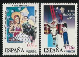 ESPAÑA 2003 - NAVIDAD - NOEL - CHRISTMAS- Edifil N 4031-4032 - Yvert 3607-3608 - Donkeys