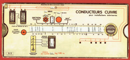 Abaque Omaro - Réglette De Calcul - Conducteurs Cuivre Pour Installations Intérieures - Modèle E.2 - Edition 1963 - Altri & Non Classificati